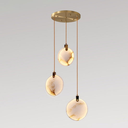Alabaster Long Foyer Staircase Pendant Light 59'' 79'' 98'' 138''H - thebelacan