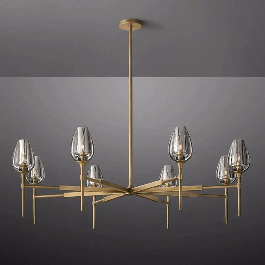 Crystal Tulip Round Chandelier 54'' - thebelacan