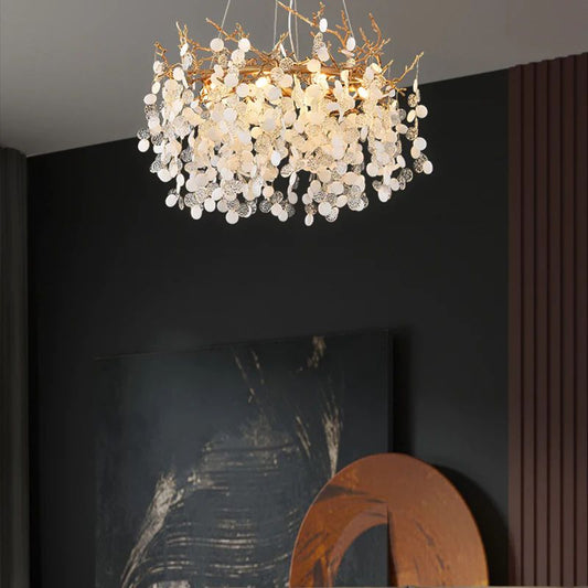 Monroe Round Circle Fortune Tree Round Branch Chandelier - thebelacan