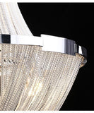 Alisa Luxury Plated Aluminum Chain Tassel Chandelier Diameter 24" 31" - thebelacan