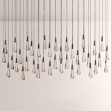 Raindrop Glass Solitaire Linear Chandelier - thebelacan
