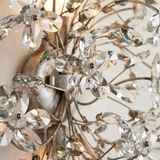 Fiore Crystal Flowers Wall Sconce 2-Light - thebelacan