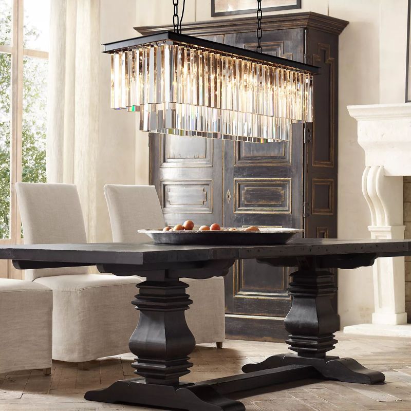 1920s Odem Rectangular Chandelier 40" - thebelacan