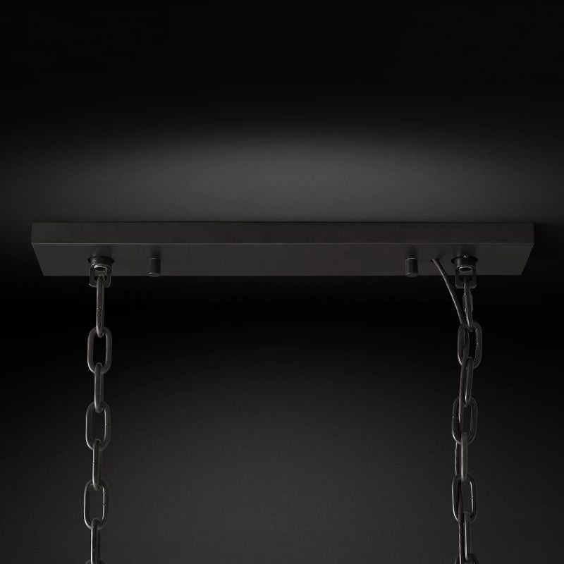 1920s Odem Rectangular Chandelier 49" - thebelacan