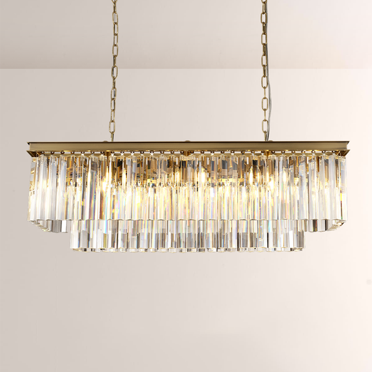 1920s Odem Rectangular Chandelier 40" - thebelacan