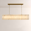 San Marco Alabaster Linear Chandelier 54" 72" - thebelacan