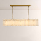San Marco Alabaster Linear Chandelier 54" 72" - thebelacan