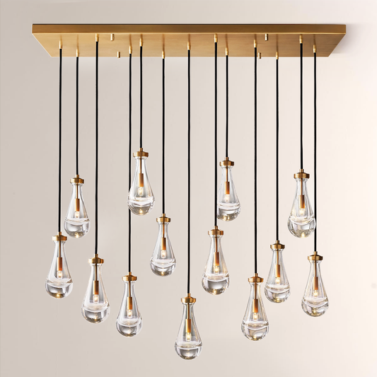 Raindrops Rectangular Chandelier 54" - thebelacan