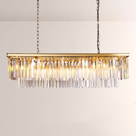 1920s Odem Rectangular Chandelier 49" - thebelacan