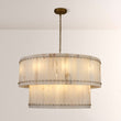 San Marco Alabaster Round 2-Tiered Chandelier - thebelacan