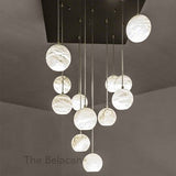 Alabaster Rain Balls Chandelier - thebelacan