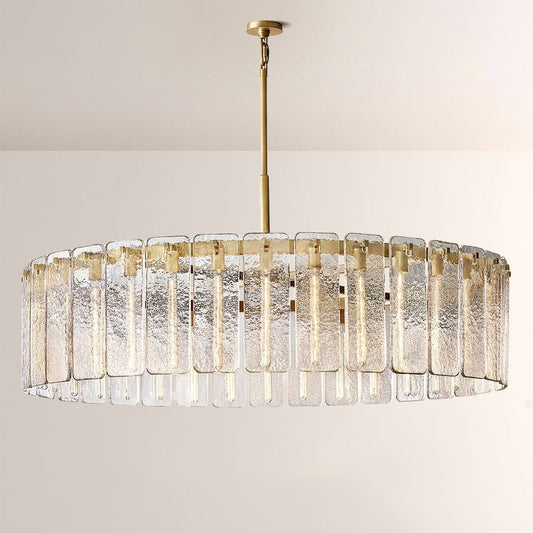 Cascade Glass Round Chandelier 60"D - thebelacan
