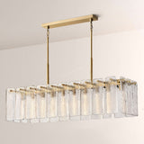 Cascade Glass Rectangular Chandelier 60"W - thebelacan