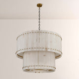 San Marco Alabaster Round 2-Tiered Chandelier - thebelacan
