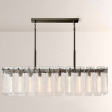 Cascade Glass Rectangular Chandelier 60"W - thebelacan