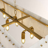 San Marco Alabaster Linear Chandelier 54" 72" - thebelacan