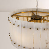 San Marco Alabaster Round 2-Tiered Chandelier