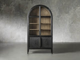 Heidi Glass-Door Oak Cabinet | Modern Farmhouse Design - thebelacan