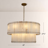 San Marco Alabaster Round 2-Tiered Chandelier