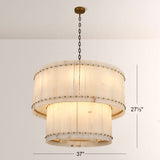 San Marco Alabaster Round 2-Tiered Chandelier