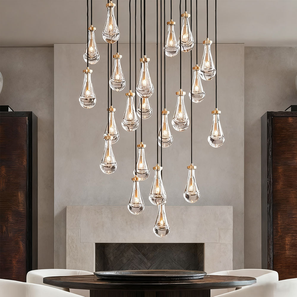 Raindrops Rectangular Chandelier 54" - thebelacan