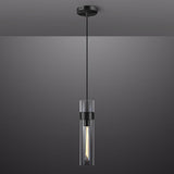 Glass Tube Brass Pendant Lights 1 Light/7 Lights - thebelacan