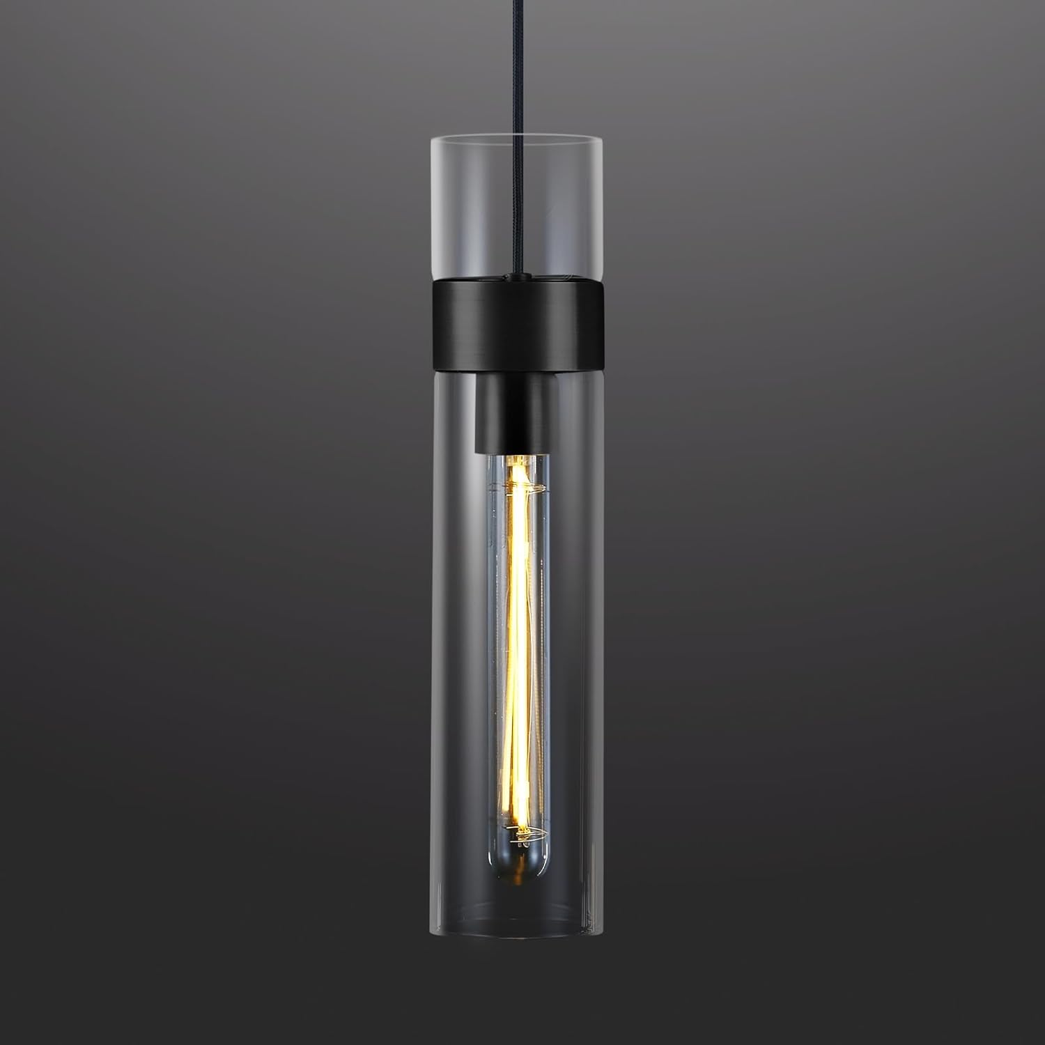 Glass Tube Brass Pendant Lights 1 Light/7 Lights - thebelacan