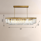 1920s Odem Rectangular Chandelier 72" - thebelacan