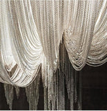 Alisa Luxury Double-Layer Aluminum Chain Tassel Chandelier - thebelacan