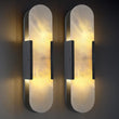 Modern Oval Shaped Alabaster Wall Sconces 13.8" 19.7"H