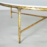 Thaddeus Marble Round Coffee Table 55"D - thebelacan
