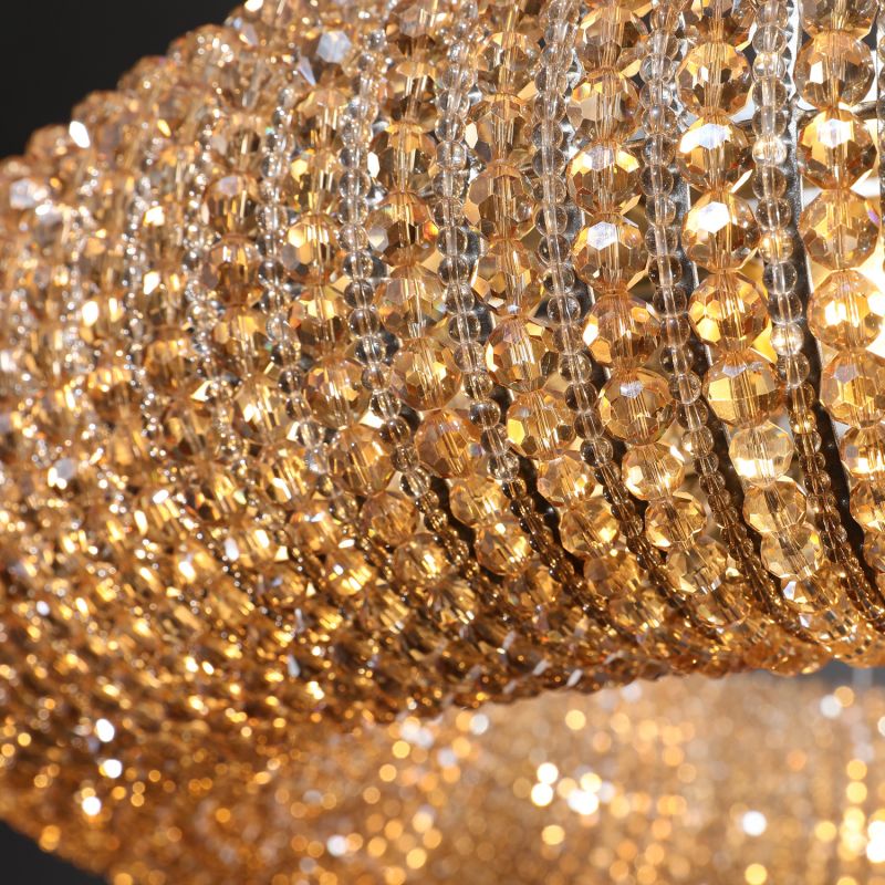 Halo Crystal Round LED Chandelier 41" - thebelacan