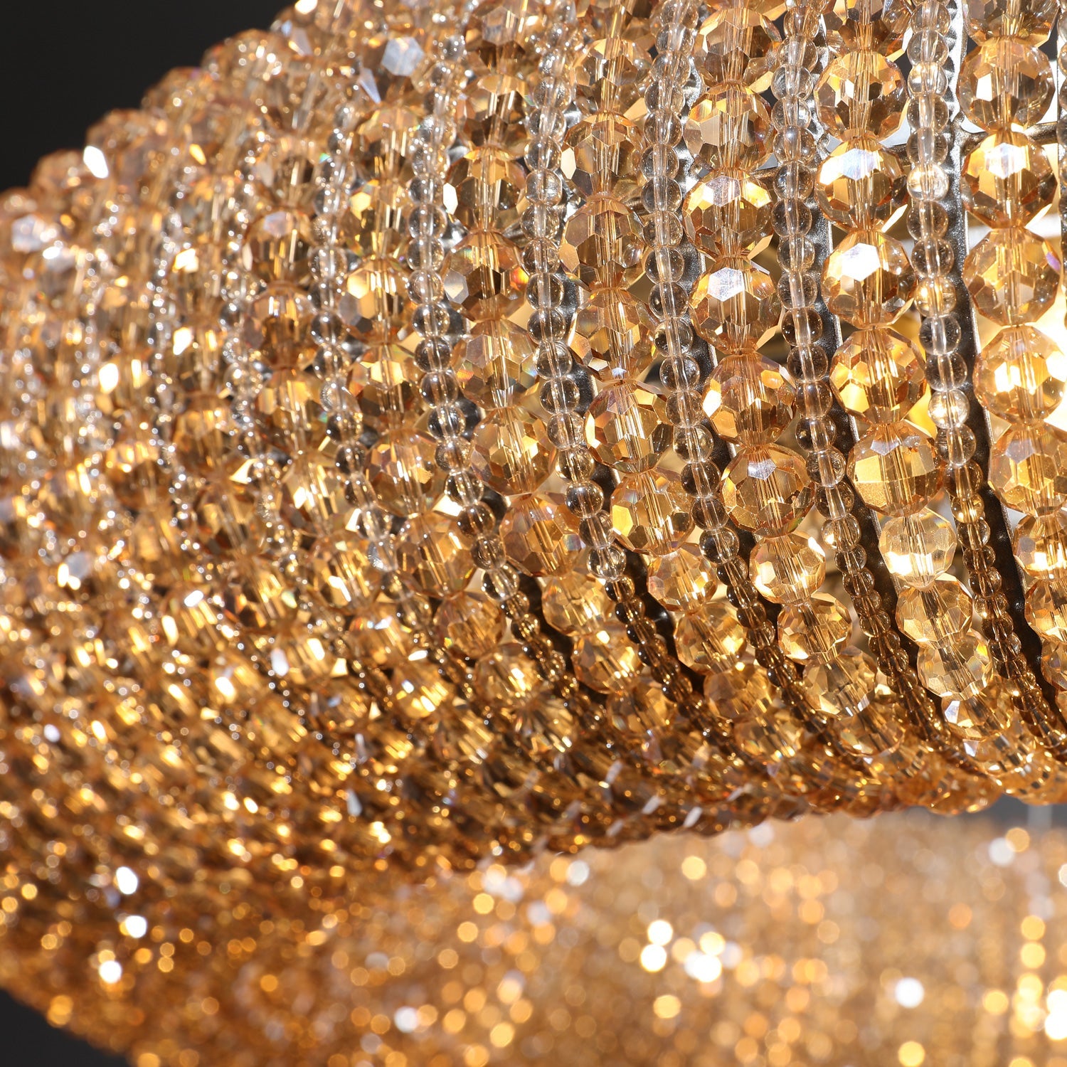 Halo Crystal Round LED Chandelier 59" - thebelacan