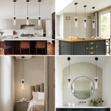 Glass Tube Brass Pendant Lights 1 Light/7 Lights - thebelacan