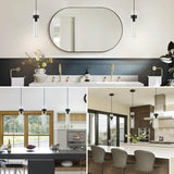 Glass Tube Brass Pendant Lights 1 Light/7 Lights - thebelacan