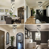 Glass Tube Brass Pendant Lights 1 Light/7 Lights - thebelacan