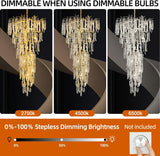 Modern Coin Type Modern Crystal Tree Branch Staircase Chandelier 95" - thebelacan
