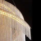 Alisa Luxury Aluminum Chain Tassel Ring Multilayer Chandelier - thebelacan
