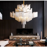 Alisa Luxury Flower Chain Tassel Chandelier - thebelacan