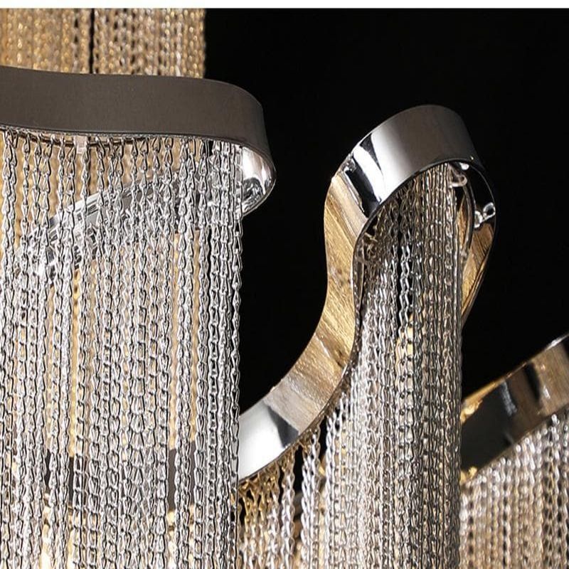 Alisa Luxury Flower Chain Tassel Chandelier - thebelacan