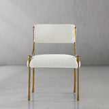 Thaddeus Retro Copper Iron Frame Armless Dining Chair - thebelacan