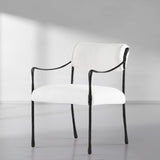 Thaddeus Retro Copper Iron Frame Dining Chair - thebelacan