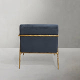 Thaddeus Retro Silver Iron Frame Track Armchair - thebelacan