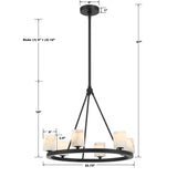 Aragon 6 Light Chandelier Alabaster - thebelacan
