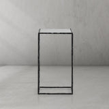 Thaddeus Tempered Glass C-Shaped Side Table - thebelacan