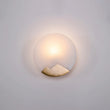 Alabaster Brass Sconce