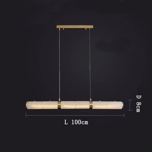 Alabaster Cylindrical Chandelier - thebelacan