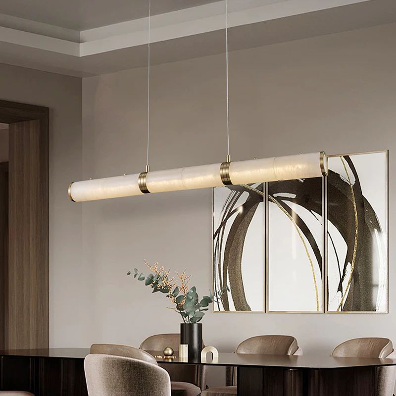 Alabaster Cylindrical Chandelier - thebelacan