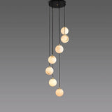 Alabaster Global Wavy Chandelier - thebelacan