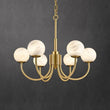 Alabaster Modern Brass Chandelier - thebelacan